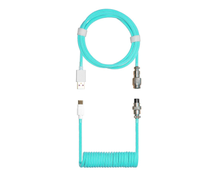 Kable do klawiatur Cooler Master Coiled Cable (Pastel Cyan)